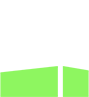 A clean minimalist graphic depicts two lime-green rectangular blocks placed adjacent with spacing, forming a basic paving stone style layout.